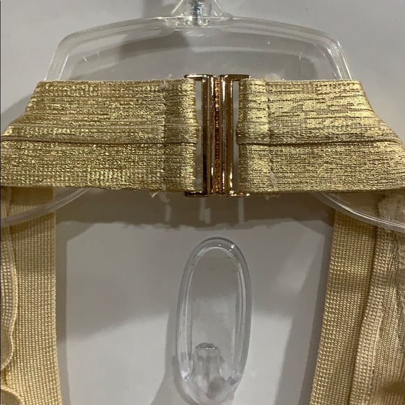 ‼️SOLD‼️Missguided Metallic Gold Bandage Swimsuit - Picture 6 of 11